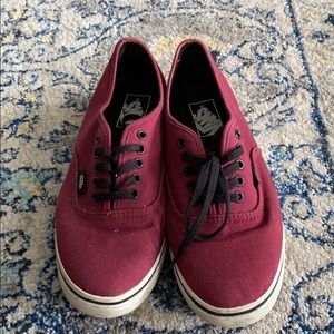 Maroon vans sneakers